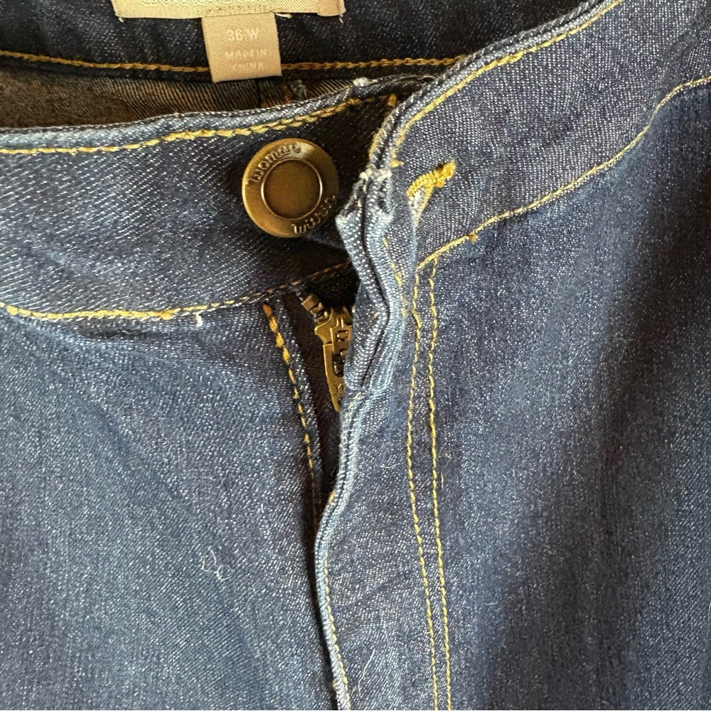 Woman Within Dark Blue Denim Jeans Women’s size 36W - Picture 7 of 10